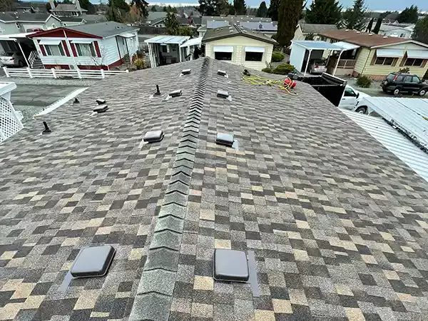 New shingles installed on roof